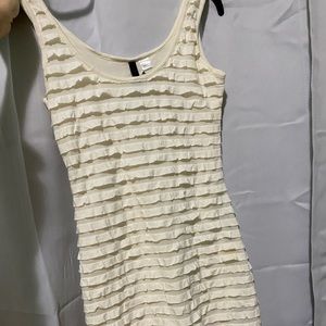 Creme Colored Tank Frill Dress